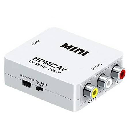 Impresionismo firma Imperativo HDMI a RCA-GANA 1080P HDMI a AV 3RCA CVBs Composite Video Audio Converter  Adapter Support PAL/NTSC with USB Charge Cable