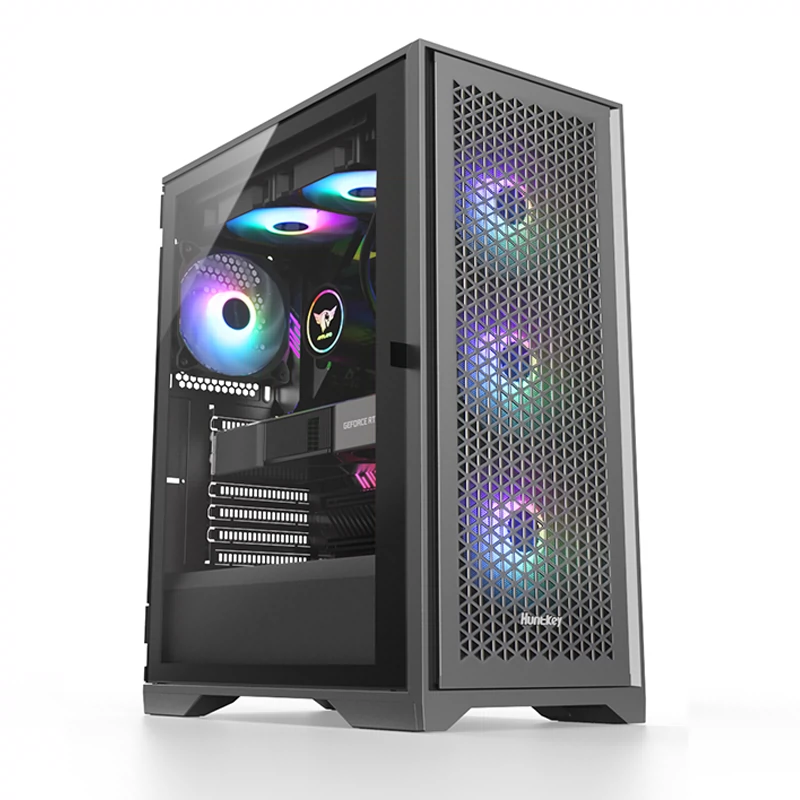 case atx/m-atx g63 (includes 3 fancoolers + rgb control) available only white