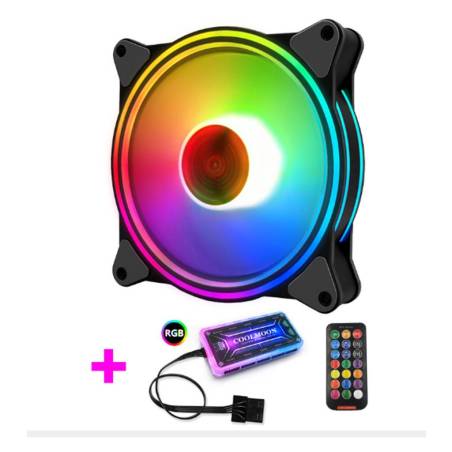 Ventilador Fan Cooler 120mm. Caja Pc Gamer / Luz Led Rainbow