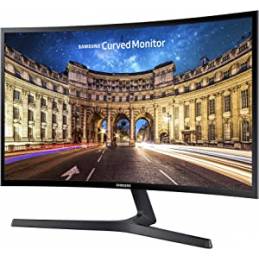 Samsung 24-inch cf390 curved monitor tilted to the left