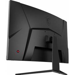 MSI gaming monitor 31.5 inches from behind tilted to the left