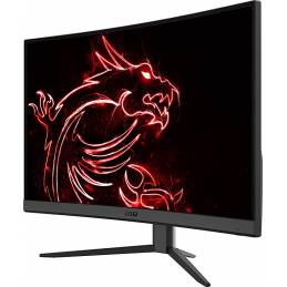 MSI gaming monitor 31.5 inches tilted to the left