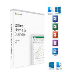 Microsoft Office Home & Business 2019 (1 PC, 1 Key) Windows and MAC -  Extended Warranty