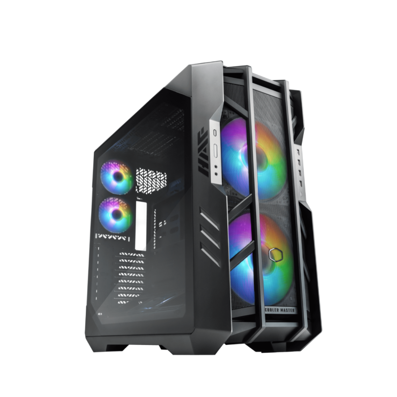 Case Cooler Master Haf700 Tower Gris Usb30 Type C 1 Hd Audio 5x Fan 12cm Argb Chasis Modular 2230