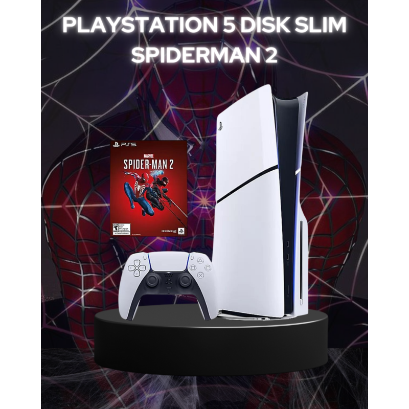 PLAYSTATION 5 DISK SLIM SPIDERMAN 2/ CONSOLE, 1TB, WHITE MOD.1000039815 ...